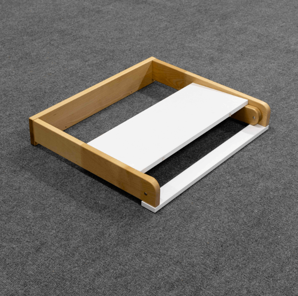 Складной универсальный пеленальный столик (СУПС) ANTEMI, цвет: белый/дерево, арт. НИК 70 б/д