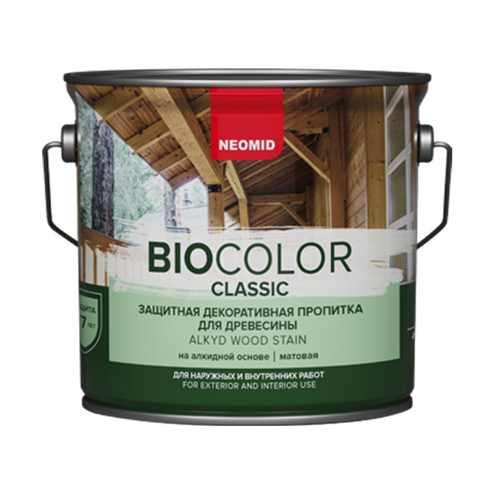 Защитная декоративная пропитка для древесины NEOMID BiO COLOR Classic