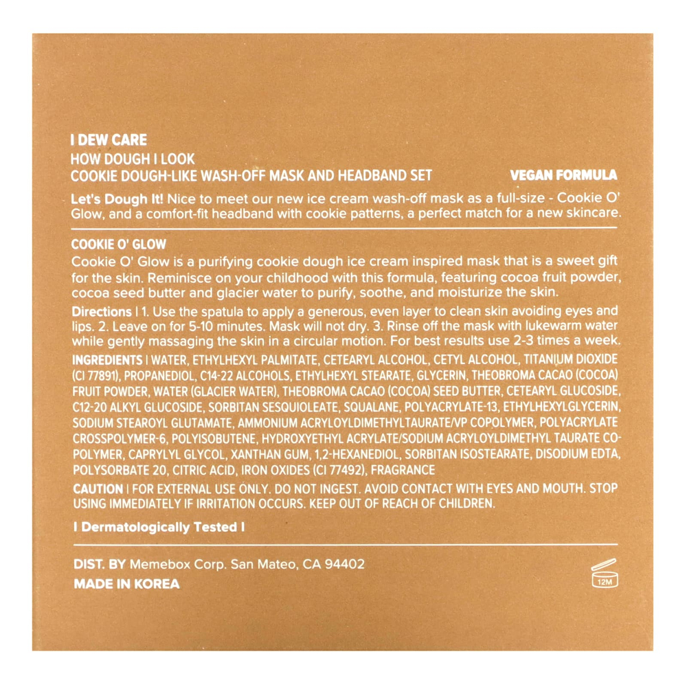 I Dew Care, How Dough I Look, смываемая маска и повязка на голову, 100 мл (3,38 жидк. унц.)