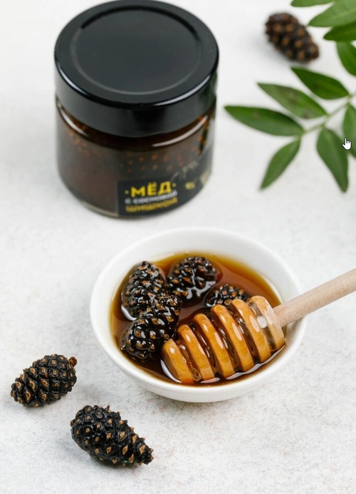 Мед с сосновой шишкой / Cedar Immuno / 100 г / Сибирский кедр