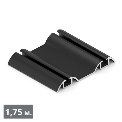 СТАНДАРТ Направляющая нижняя двухполозная (1,75 м) черный матовый (RAL) (AS0504) Aristo