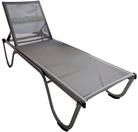 Шезлонг-лежак металлический Ankara антрацит Турция