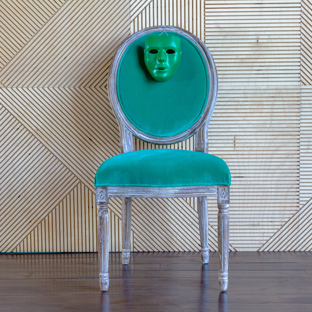 Стул Луи - Изумруд бархат лесной орех Объект мечты