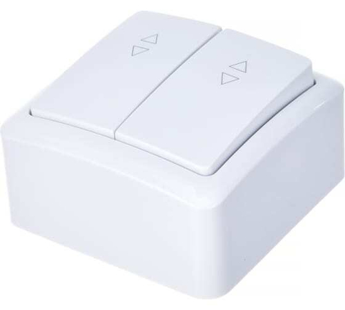 Выключатель проходной 2-кл. 2П ОП 10A IP20 бел. Виола LEZARD 751-0200-106