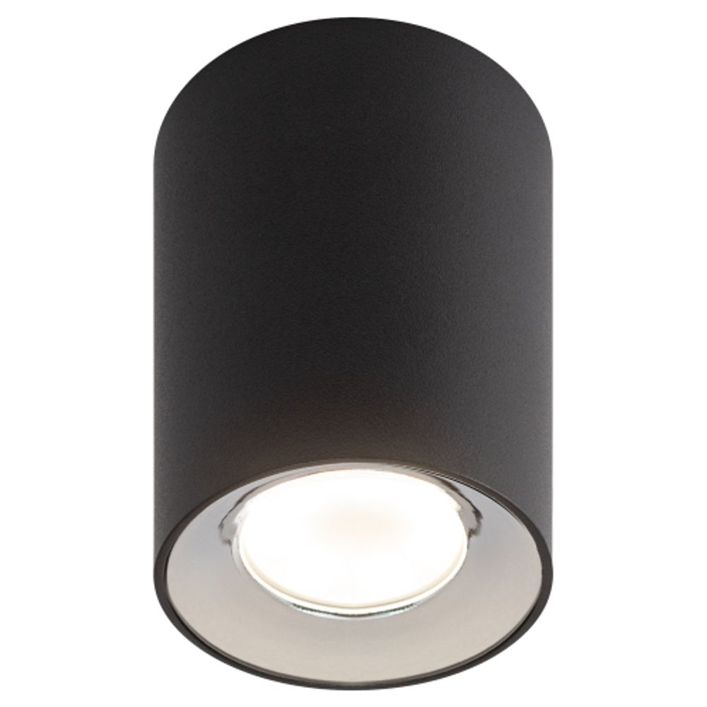 Светильник настенно-потолочный спот ЭРА OL1 GU10 BK/CH под лампу MR16/GU10 черный/хром IP20