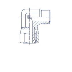 Соединение N90 ORFS 1.11/16 (обжатая гайка)