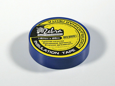 08747 Изолента 19 мм х 25 м "ZEBRA", синяя