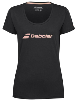 Женская теннисная футболка Babolat Exercise Tee Women - black/black