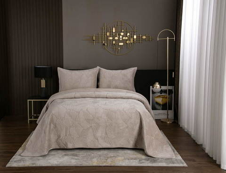 Покрывало 240х260 и 2 наволочки Sofi De MarkO Ноэль кремовое