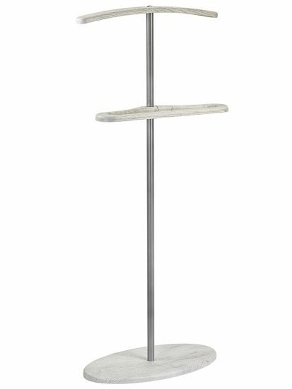 Вешалка костюмная Дэви 3 металлик/дуб дымчатый МЕБЕЛИК