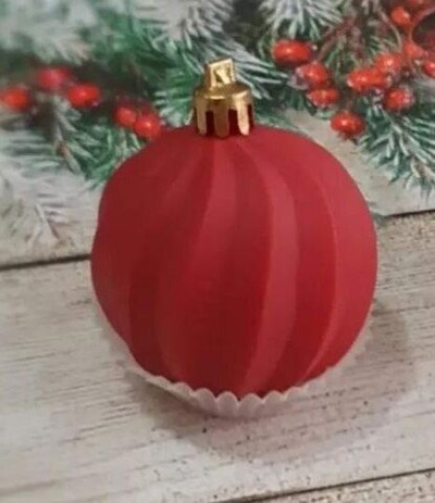 Силиконовый молд "Новогодний шар Волна"