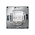 ARTGALLERY 2-клавишный ВЫКЛЮЧАТЕЛЬ с подсветкой, сх.5а, 10АХ, механизм, быстрозажим. клем., АКВАМАРИ