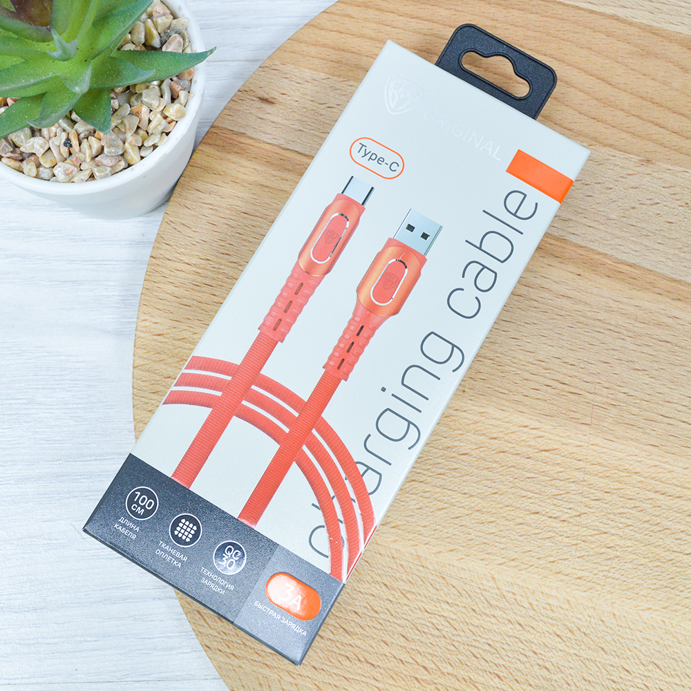 Кабель для мобильных устройств BY Экстрим Type-C 1м 3А быстрая зарядка