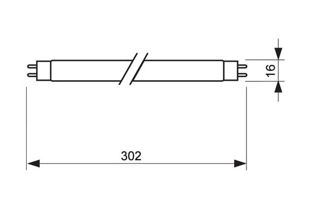 Лампа УФ люминесцентная 8W R16 G5