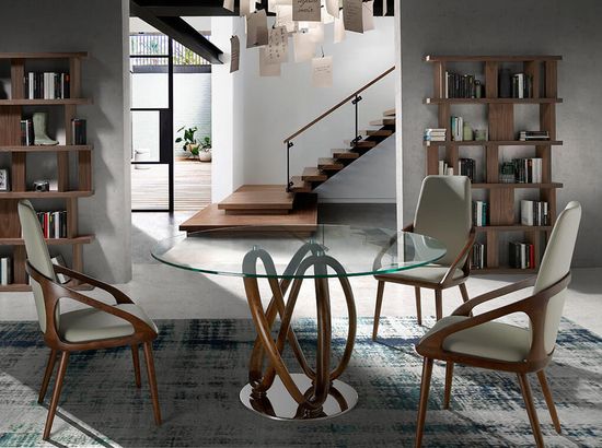 Круглый обеденный стеклянный стол DT801 /1021 Ø120 Испания 