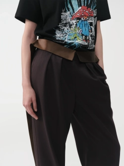 Брюки с декоративной лентой OLA OLA