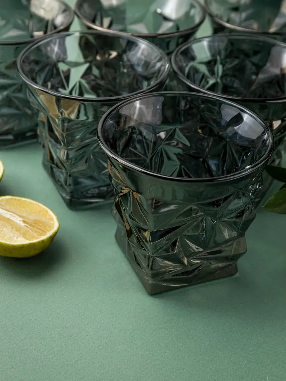 Набор бокалов кристалл, 300 мл. 6 шт. Черные