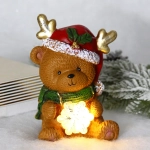 Фигурка новогодняя «Мишка со снежинкой» 11,5*11*15,5 см