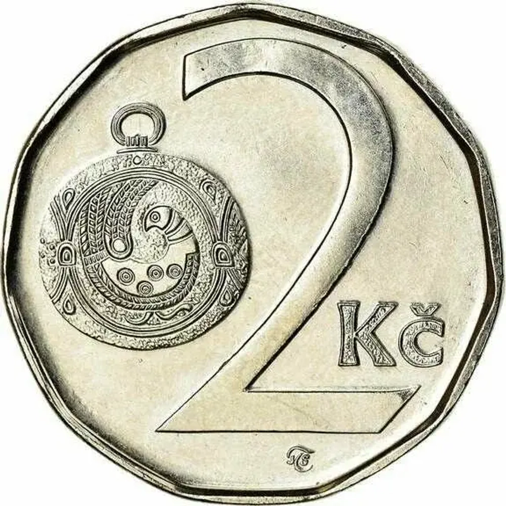 Монета 2 кроны 1996г., Чехия