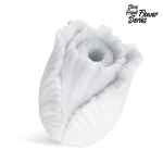 Белый нереалистичный мастурбатор в форме бутона цветка Bior Toys Sexy Friend Flower Tulips SF-70284