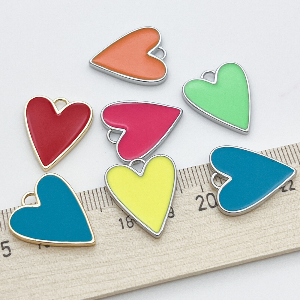 Подвеска Сердце, цвет желтый+серебро, размер 21*18 мм, цена за 1 шт