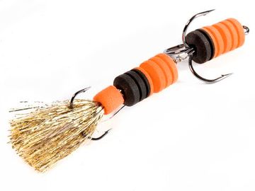 Приманка джиг. LJ PENNON BARBELLWORM оранж./черн. в блистере