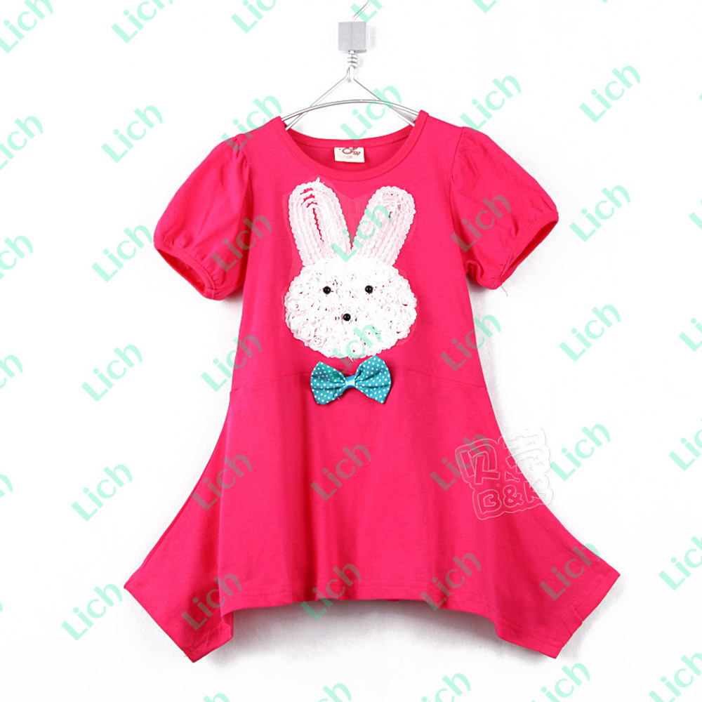 Туника детская с аппликацией зайца