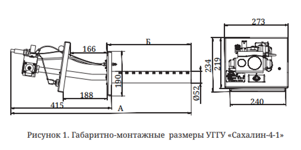 ГГУ Сахалин-4 Комби 32кВт энергозависимое ДУ размеры