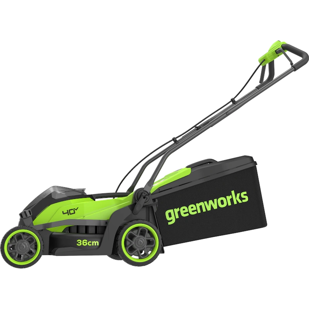 Аккумуляторная газонокосилка Greenworks GD40LM361K5 40В (1 x 5 Ач, Быстрое ЗУ) нож 36 см, 2520807U5F