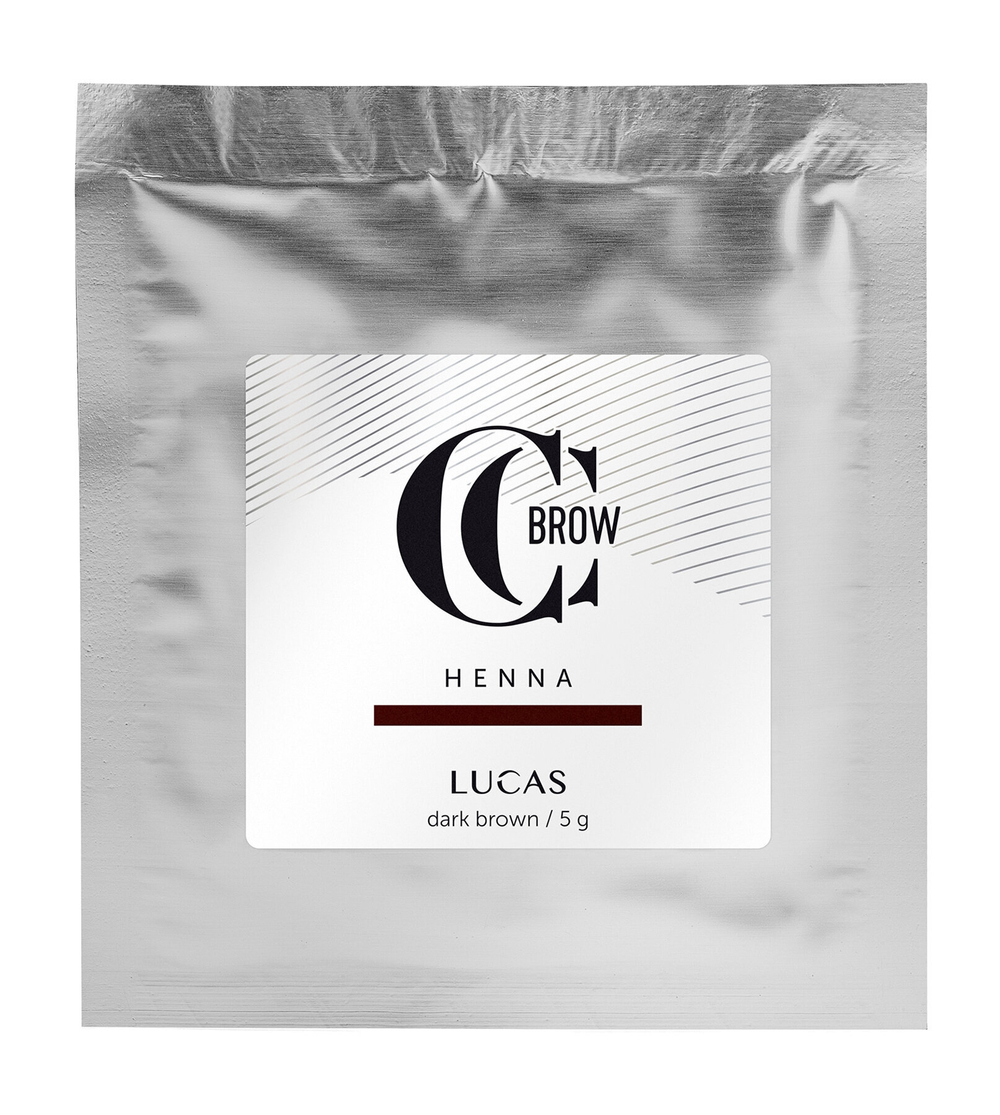 Хна для бровей Lucas' Cosmetics, темно-коричневая, саше, 5 грамм