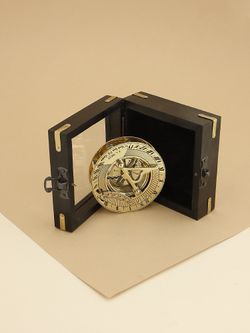 Nautical Морской компас в деревянном футляре