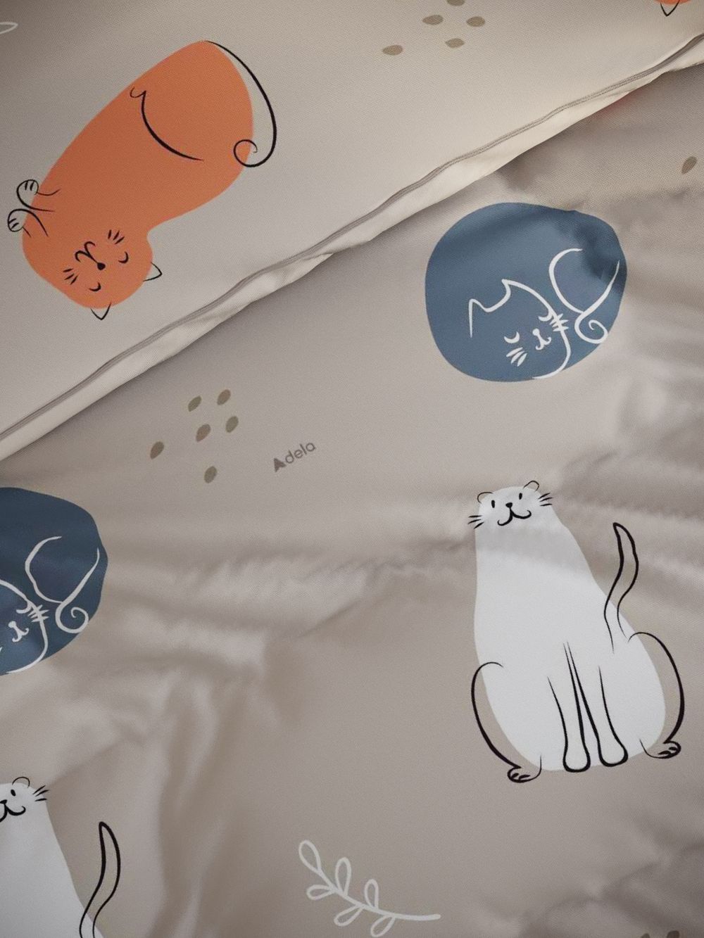 Простынь Полисатин Мечта "Котофей" 200x215 см