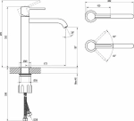 Смеситель для раковины Ravak Espirit X070392 черный матовый