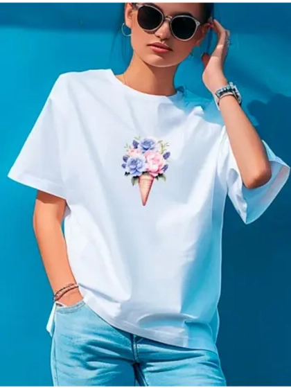 Футболка нежные цветы