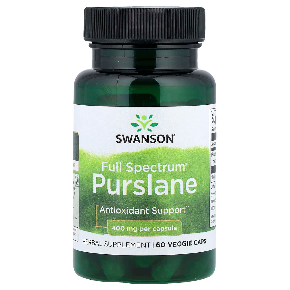 Swanson, портулак Full Spectrum®, 400 мг, 60 растительных капсул