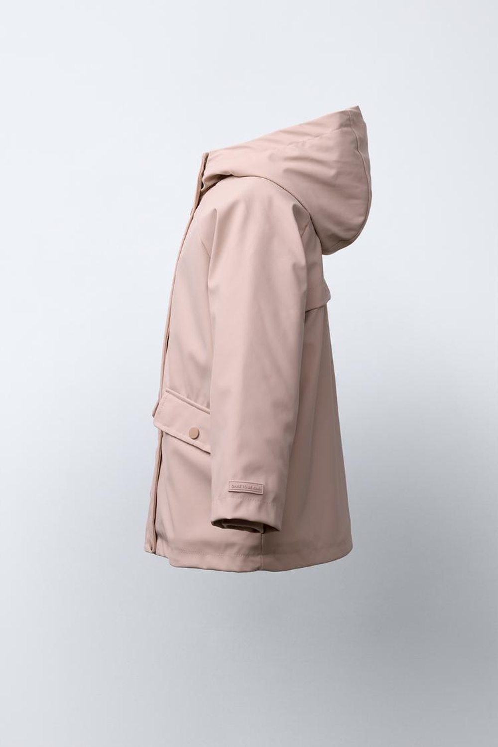 ZARA ПРОРЕЗИНЕННАЯ КУРТКА WATER REPELLENT, РОЗОВЫЙ