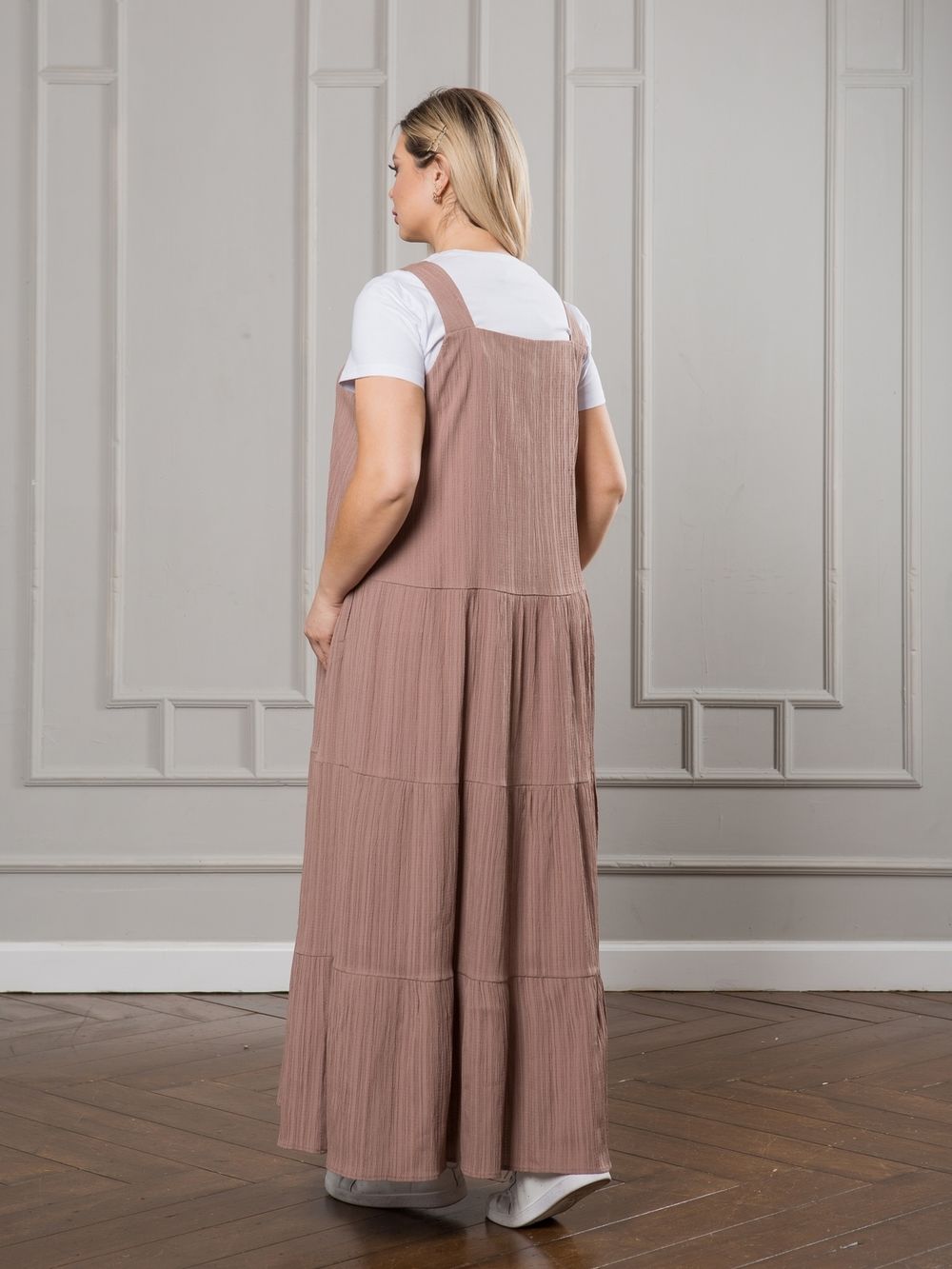 Сарафан 1251 серый Novita (Акция)