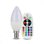 Лампа светодиодная V-TAC, E14, 3.5 Вт, RGB, SKU 2770