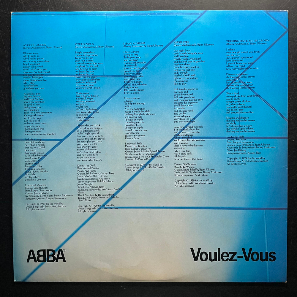 ABBA - Voulez-Vous (Англия 1979г.)