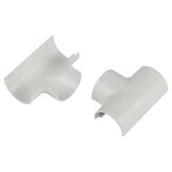 Т-образный угол ЭРА T-KK-20-12-FW для полукруглого кабель-канала белый 20х12мм 2шт/комплект