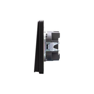 Выключатель ROUND 2 кл с подсветкой 10А с/у оникс KRANZ