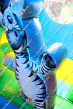 Коммерческий надувной батут "Тоннель зебра"