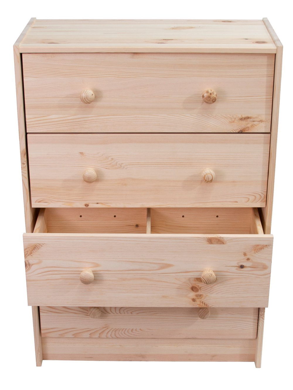 Комод деревянный с ящиками Раст, из массива сосны, с органайзерами для хранения