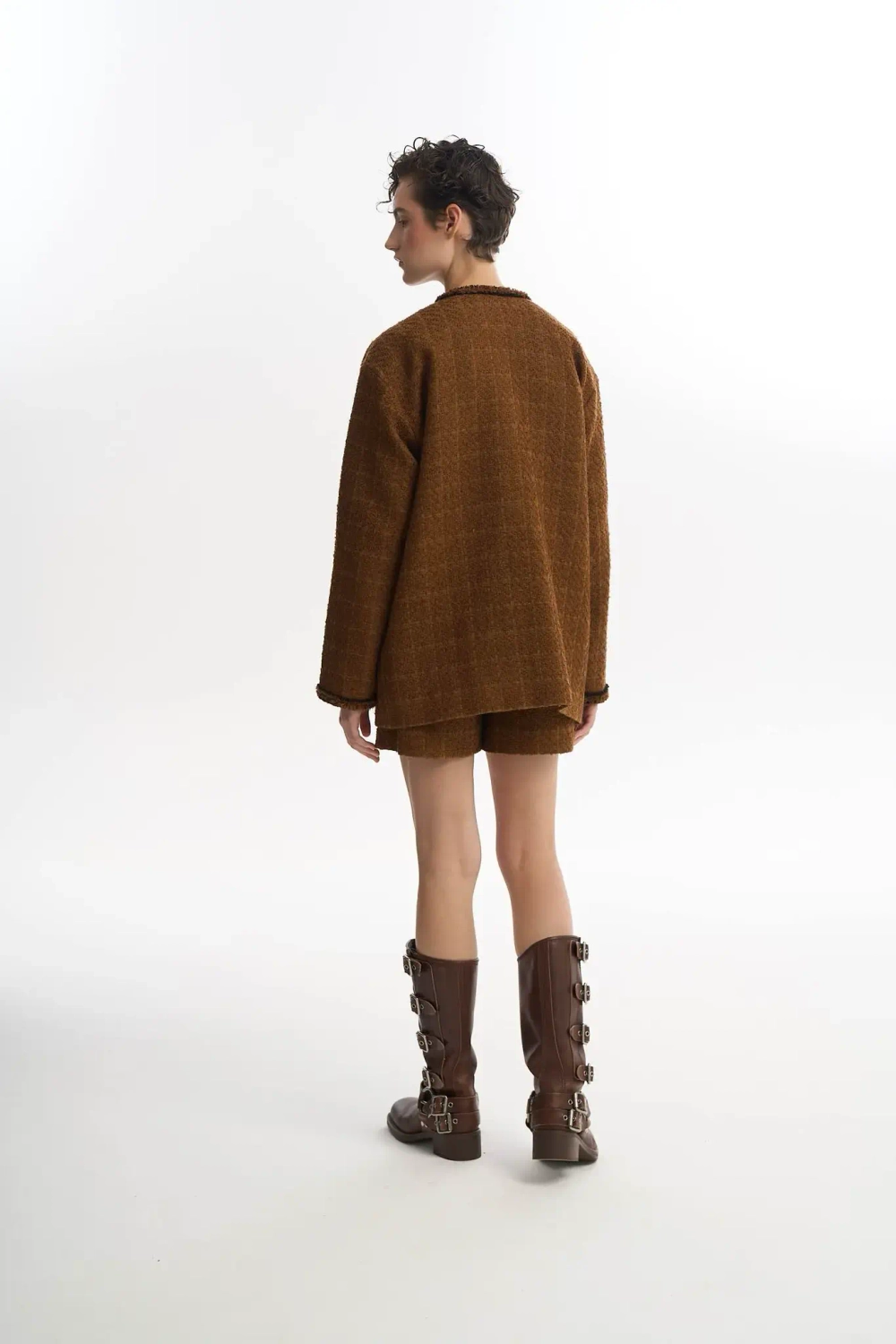 Шорты-мини коричневые