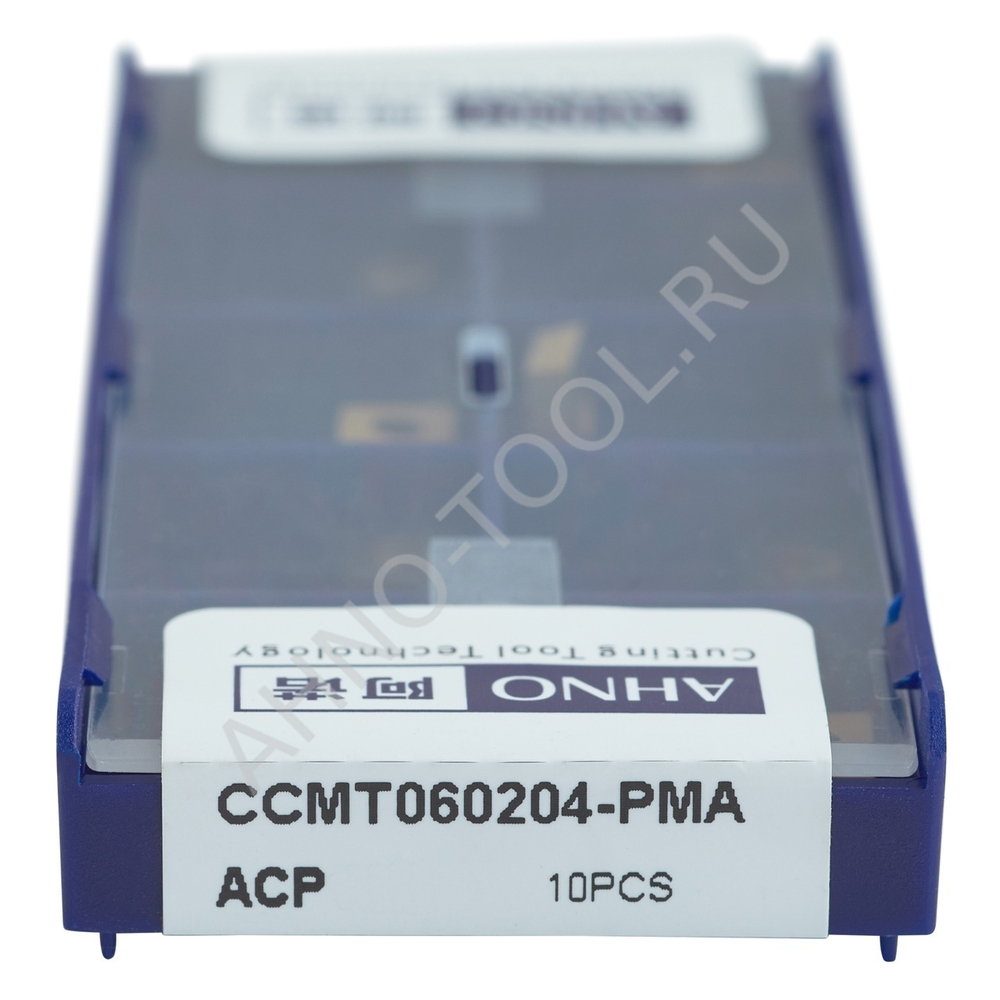 Пластина твердосплавная ISO CCMT060204-PMA ACP10E AHNO по стали, чистовая