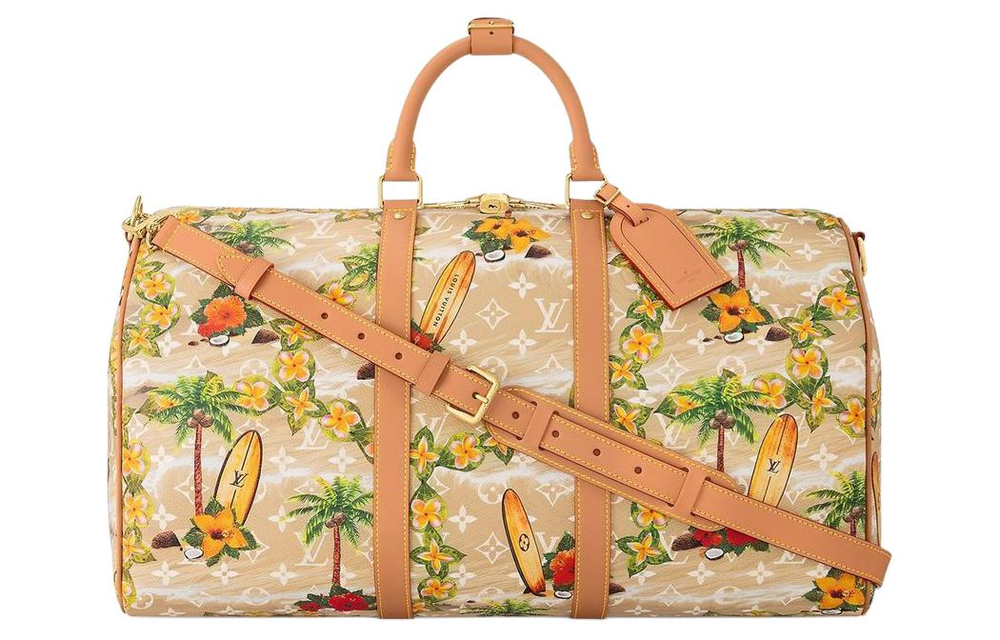 LOUIS VUITTON Keepall Bandouliere 50 Monogram Surfin Sand