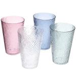 Стакан пластиковый 440мл «Волны» в наборе 4шт, микс цветов