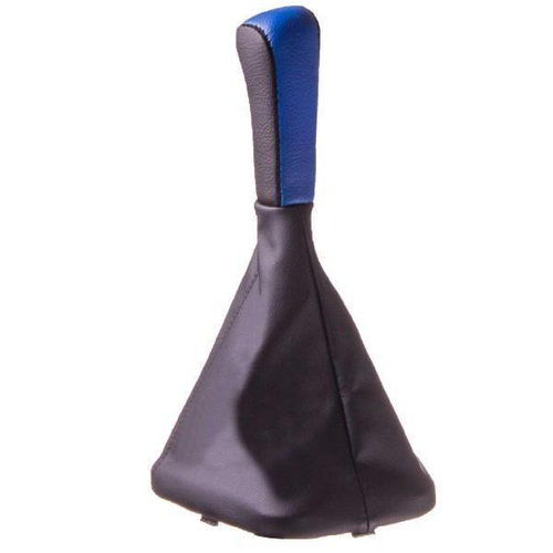 Ручка рычага КПП с чехлом и рамкой ВАЗ 2110-12 кожа синяя Skyway