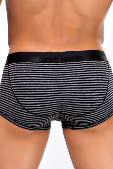 Мужские трусы R-111 Black-Melange Grey