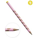 Карандаш ч/г Stabilo "Easy graph" HB, трехгранный, с углублением для пальцев, для левшей, цвет пастельный розовый